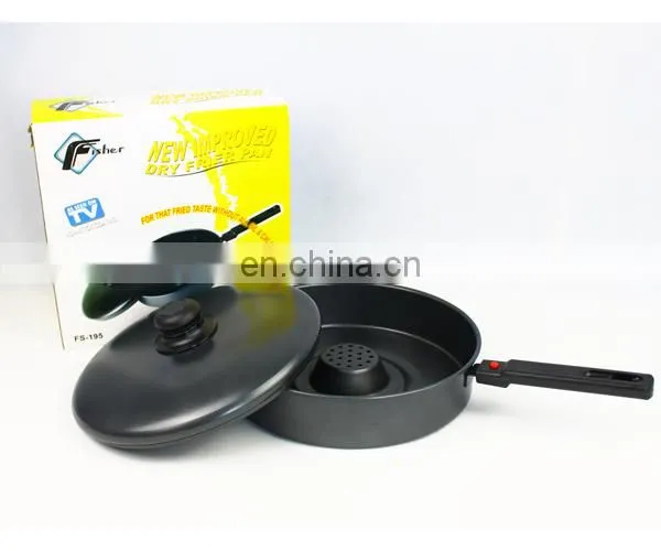 Super Easy Dry frying Pan Non Stick with lid