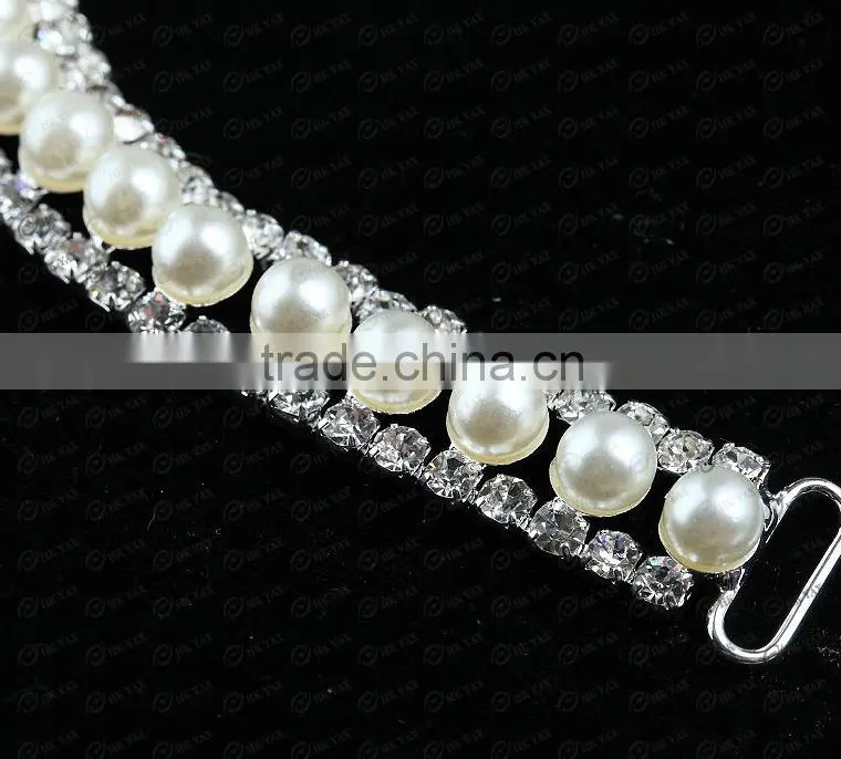W0319 wedding dress pearl rhinestone trimming,pearl rhinestone trim for dress,pearl rhinestone trimming for wedding