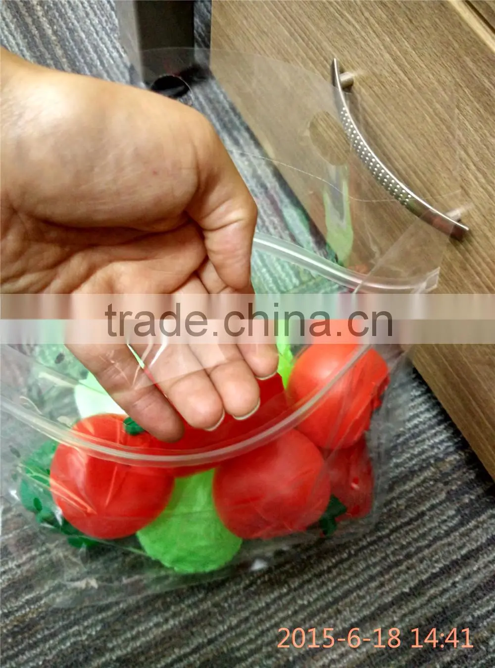 Customer Printing Plastic Packaging fruit bag with holes