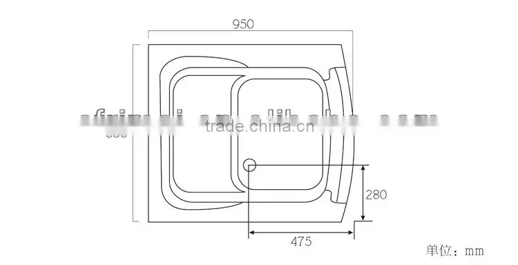 Safety Comfortable Acrylic Old People Bathtub