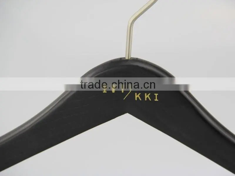 flat wooden hangers for costom logo and pants hanger