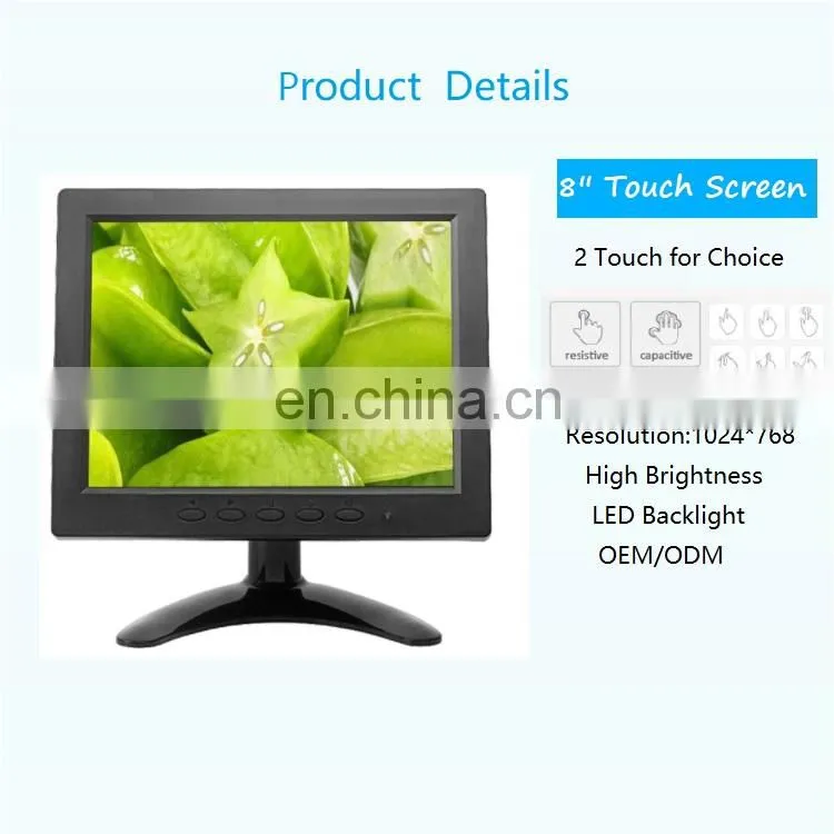 Factory best sell 8 inch PC monitor high quality LCD desktop Screenmonitor