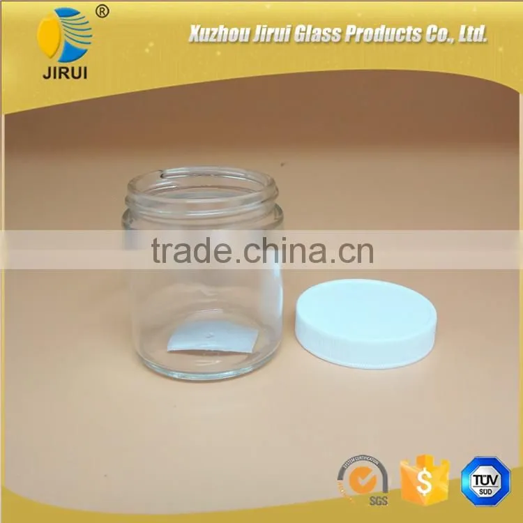 120ml round glass cream jars with plastic cap
