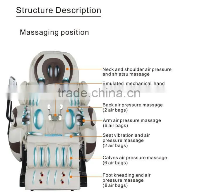 3d best chair massage electric zero gravity massage chair 2015