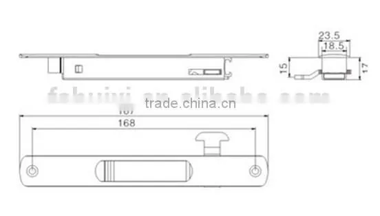 TS009 sliding window handle lock