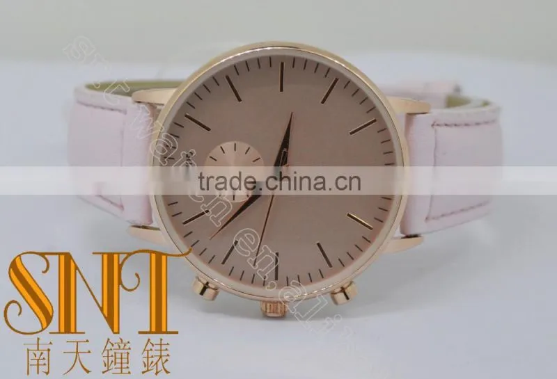 Hot Selling Rose Gold Sunday Dial Wrist Watch With Pink UP Band Watch