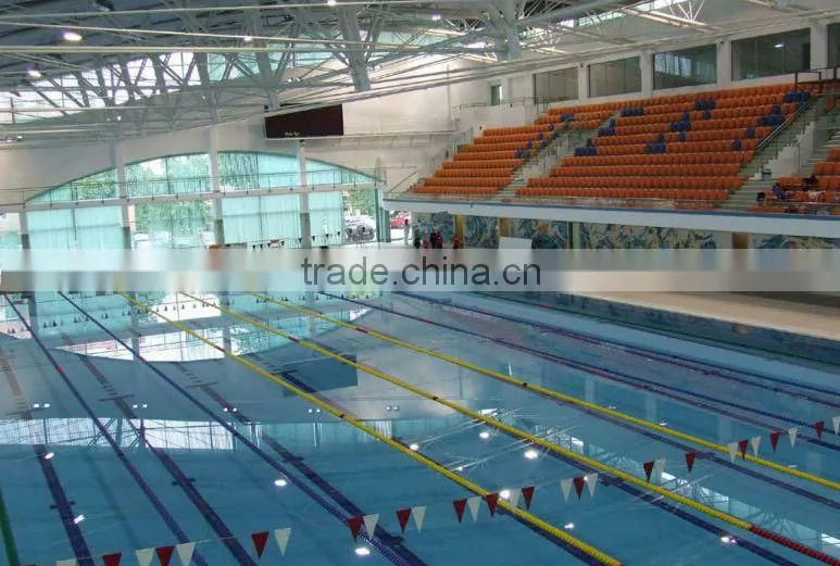 Prefabricated steel roofing structures for swimming pool roof
