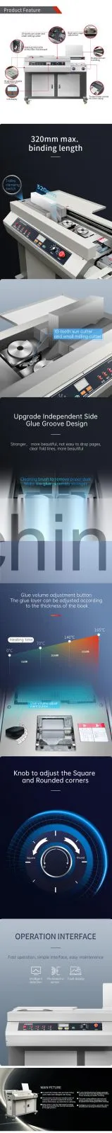 Fast Delivery Automatic Heavy Duty Side Roller Glue Firm Binding Machine Commercial