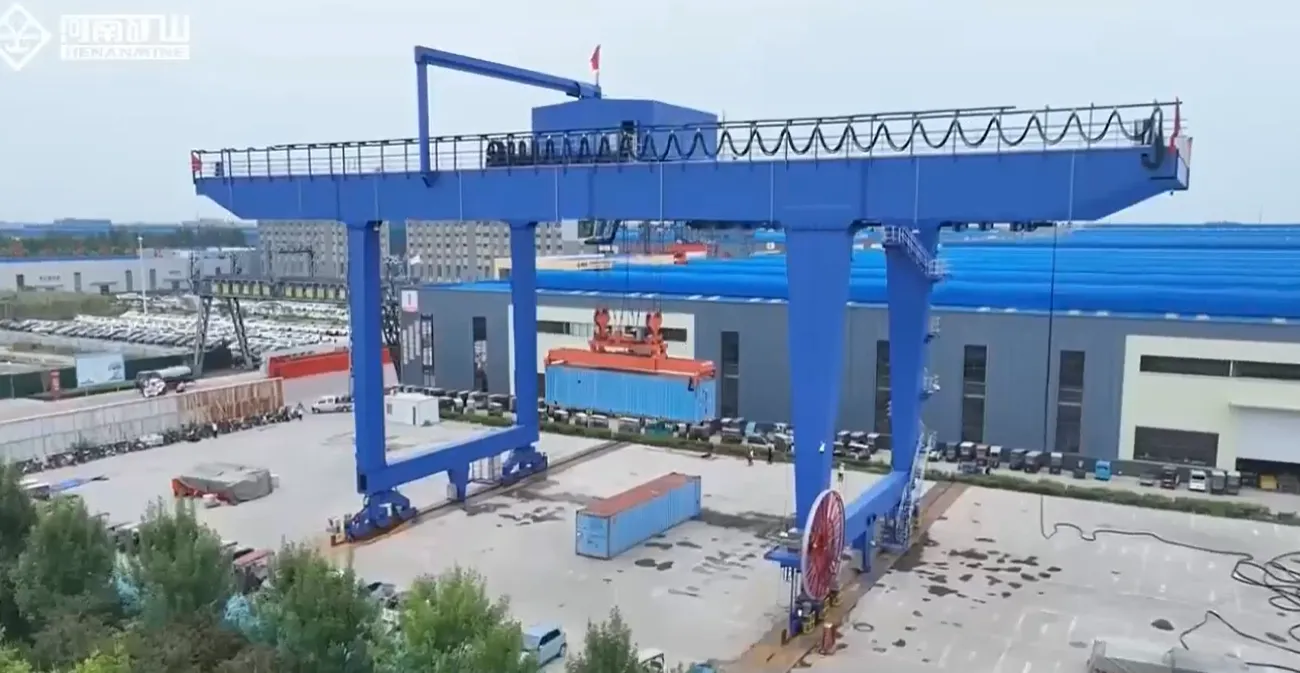 Exporting Automatic FEM A8 Container Gantry Crane To A National Railway project