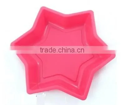 Wholesale high quality food grade cute design silicone six star cake mold with factory price