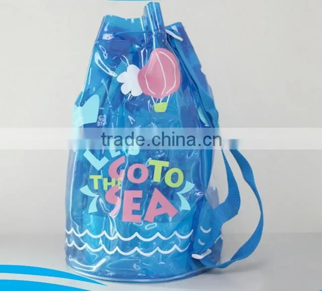 2015 fashion waterproof pvc phone bag with string for swimming