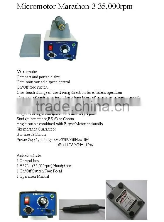 Micromotor Marathon-3/Dental Micro Motor