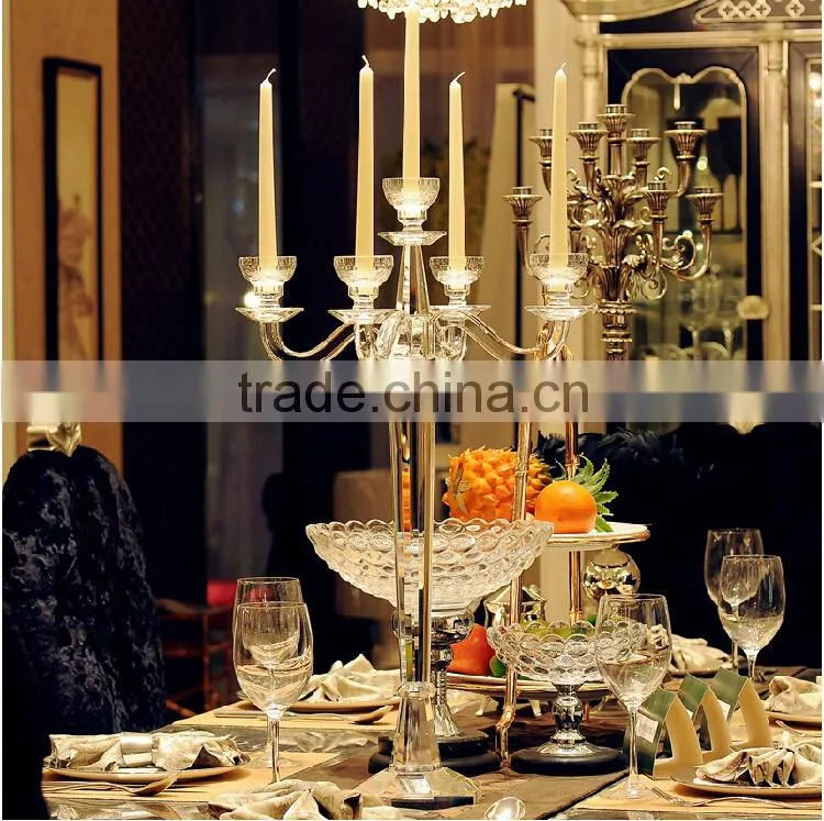 crystal candlestick for home decoration