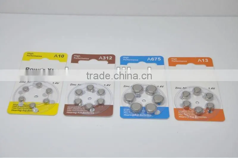 zinc-air hearing aid battery A675