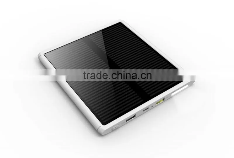 New arrivel 2015 hot sales gadget metallic solar power bank 20000mah