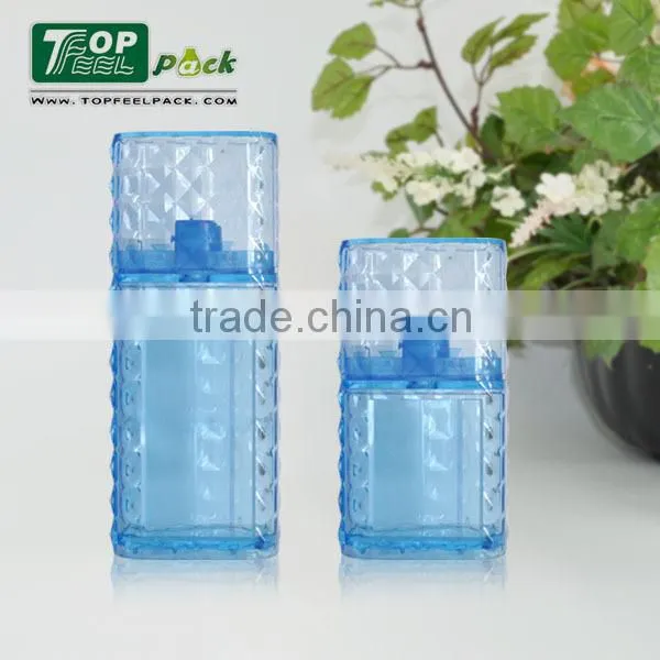 the new latest lotion pump with AS screw cap square bottle various color