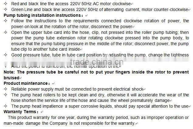 Flue gas analysis peristaltic pump OEM205/TH15