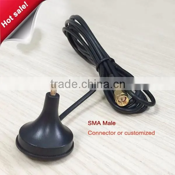 Hot sale!! 2.4G 7DBI sucker antenna wifi antenna with magnet base extension cable 1.5m SMA male connector
