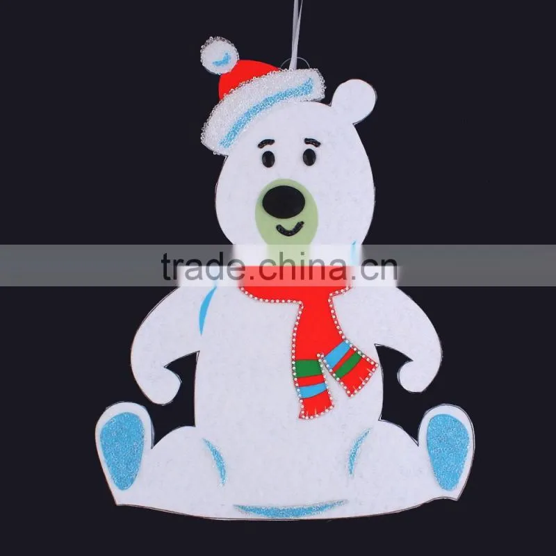 hot sale 15cm crystal christmas little bear christmas ornament