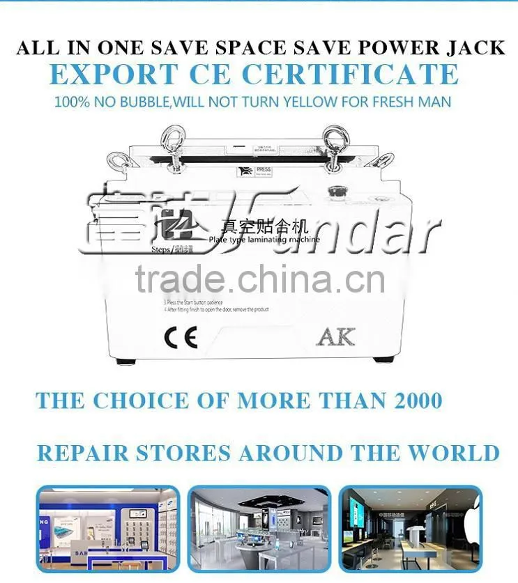 12inch Vacuum OCA lamination machine built in bubble remove lcd refurbish lcd repair mobile air bubble removing machine