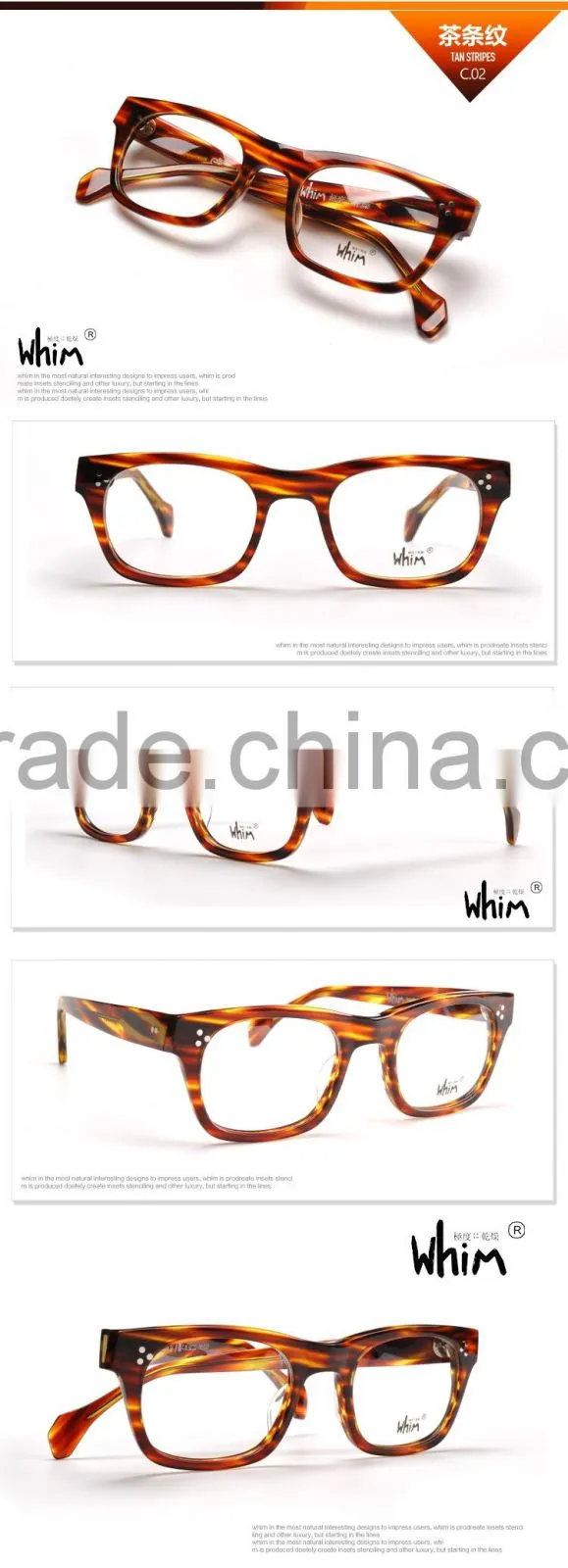 WHIM Fashion Handmade Optical Acetate Glasses Frame With Myopia Lens