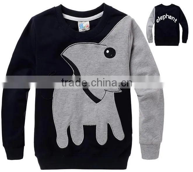 round neck cotton long sleeve cotton t shirt with printing