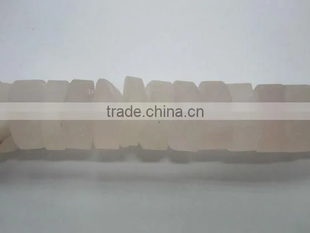 madagascar rose quartz rough coin