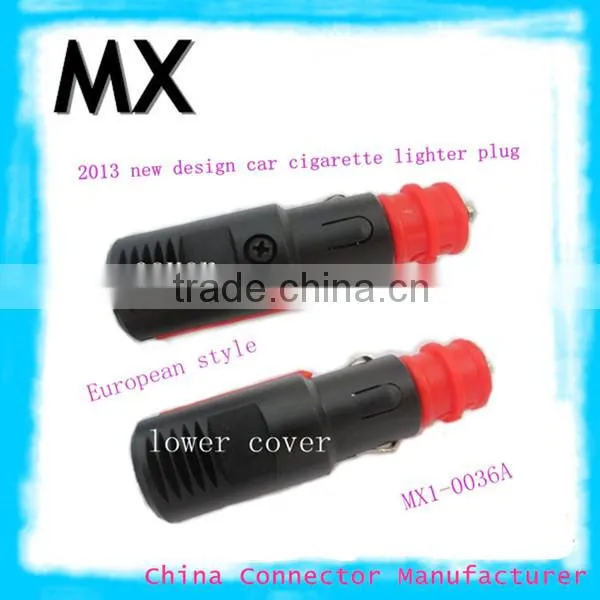 European style ac adapter red head cigarette lighter to dc adapter
