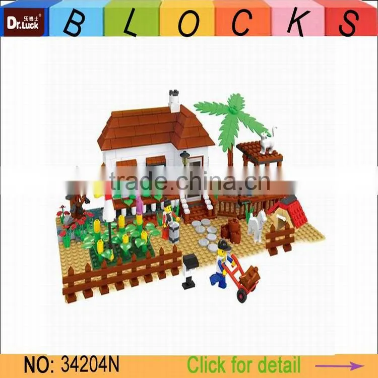 Factory price 719pcs happy farm wisdom toy bricks for sale