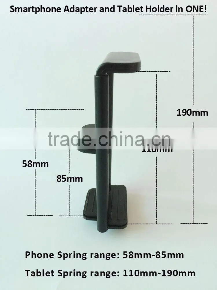 2 in 1 Double Side Universal Phone Tablet Tripod Stands Clip Mount Cradle for iPhone 6s 6 plus Samsung S6 Edge iPad mini air 2 4