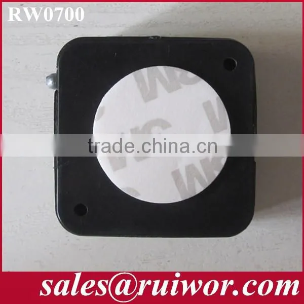 Square Retractable guard against theft pull-box for wire harness positioning in electronic equipment install by 3M foam sticker