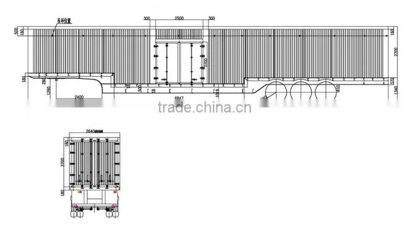 High quality wing transport truck trailer for carrying home appliances, textiles, and building materials