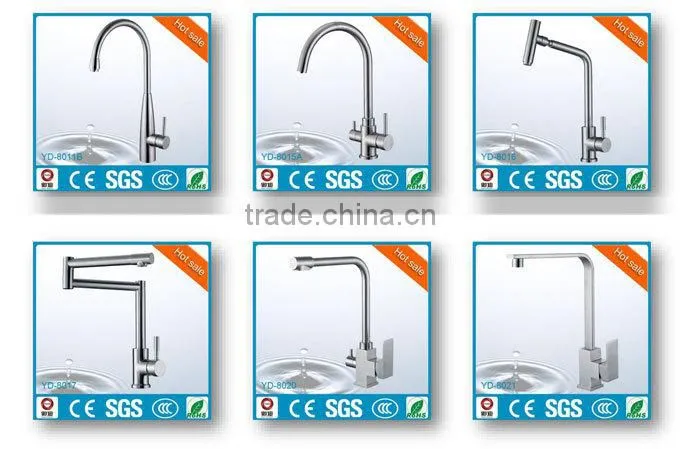 single handle ceramic valve 304ss double way faucets design