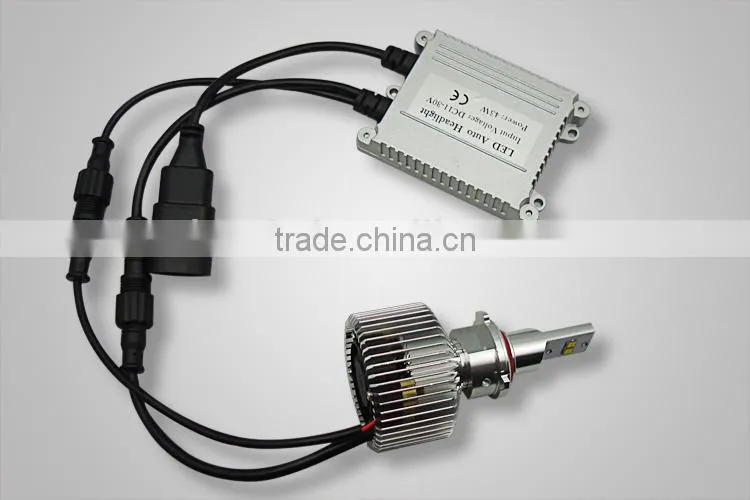 LED headlight kit HB4 9006 led headlight bulbs conversion kit with radial heat sink install in car fog light