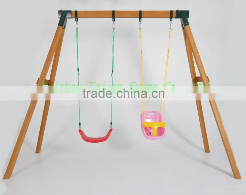 2014 new outdoor wood swing set A