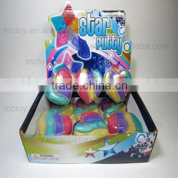 Love shapes of crystal slime toy/funny kid's toy /cheaper plastic toy /educational toy
