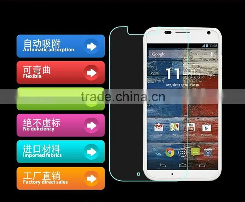 High Quality Anti-fingerprint Tempered Glass Screen Protector For Moto X Tempered Glass Flim