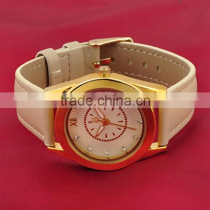 Fashion Jewelry 2016 White Leather Couple Electronic Watch