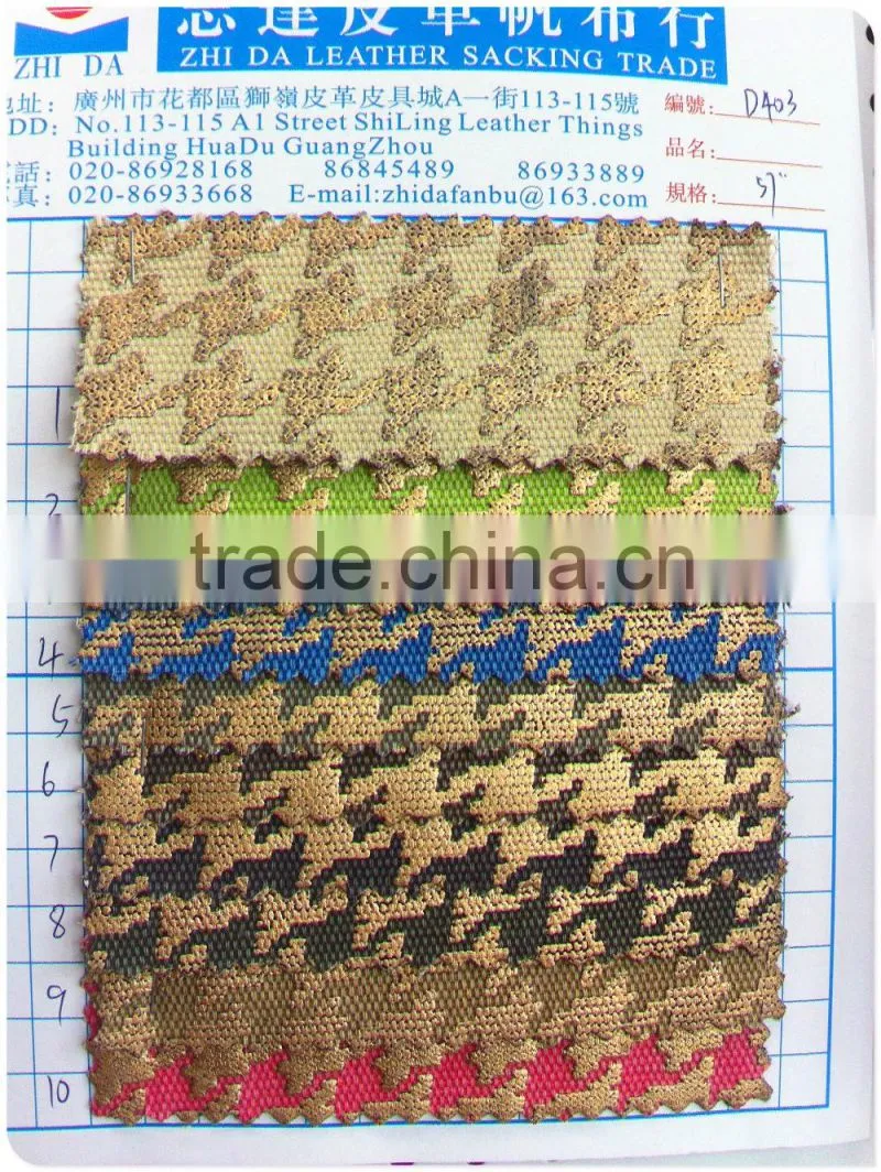 2016 Designer printing organic Cotton Printed Fabric for shoes bag luggage