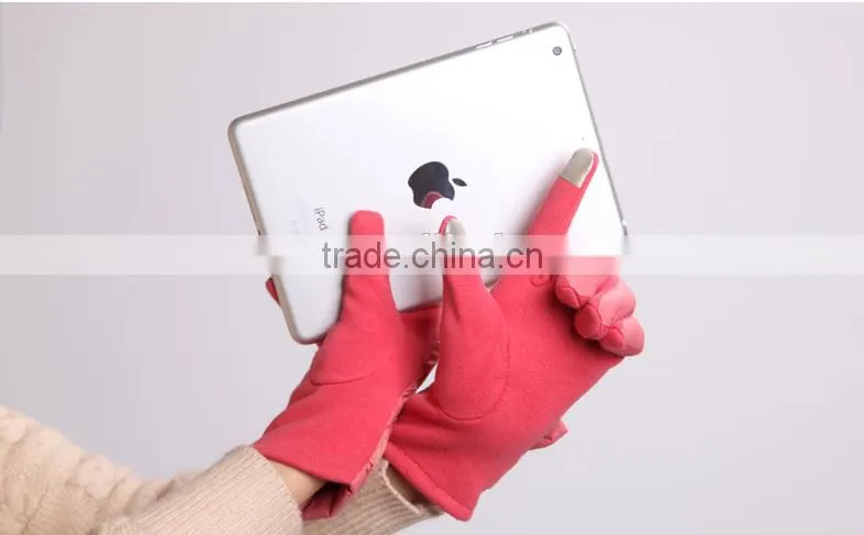 New Arrival Ladies's Ribbon Touch Screen Gloves With Multi Colors