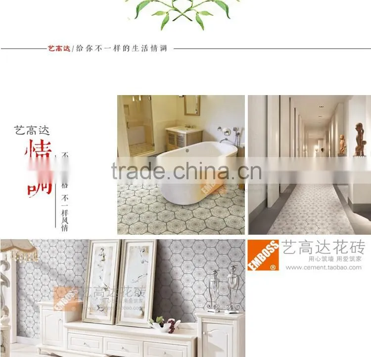 100*200*175mm Hexagon porcelain glazed tile ceramic kitchen bathroom tile