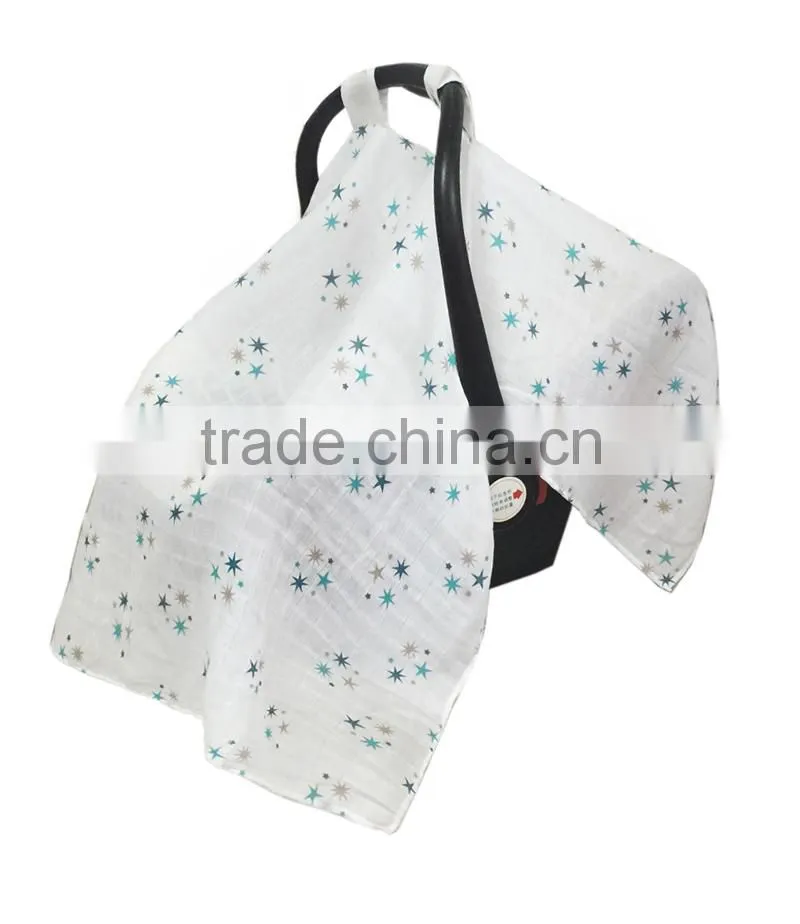 hot sale breathable muslin fabric baby car seat canopy baby carrier car seat cover