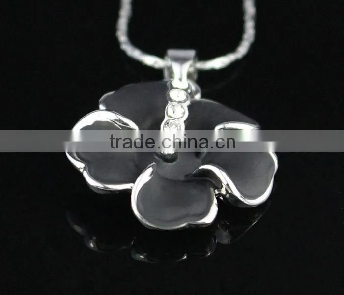 austrian crystal jewelry 18k flower necklace