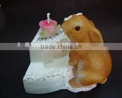 scented artistic candle for household using, frog shaped candle