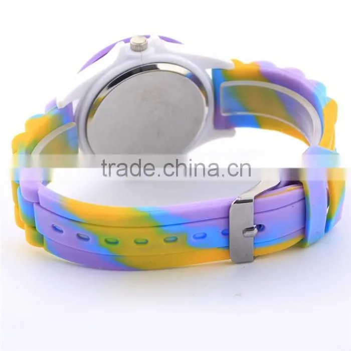 Wholesale watches 2016 camouflage zebra silicone watches rubber watch custom