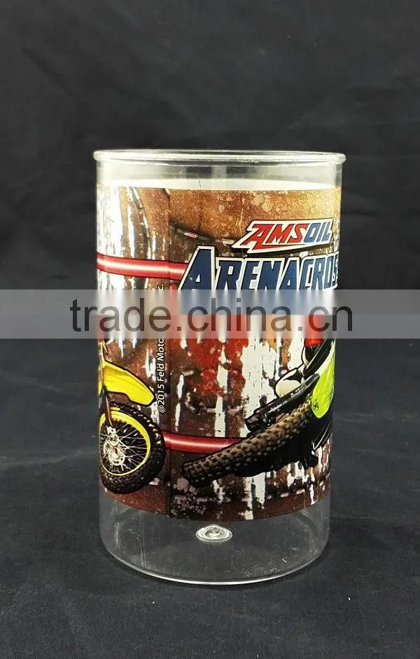 Customized single clear acrylic pen holder