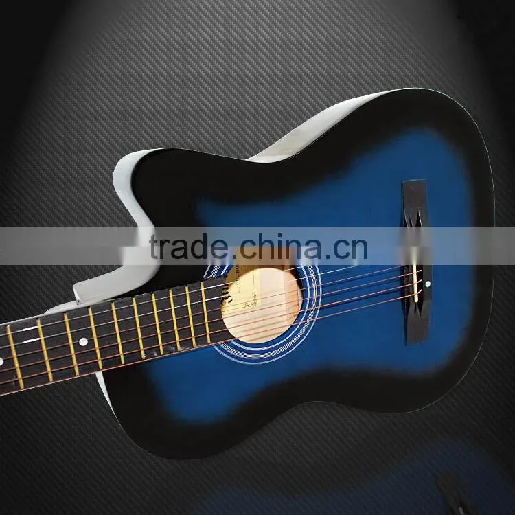 Hot Sale Top Quality Blue Acoustic Guitar