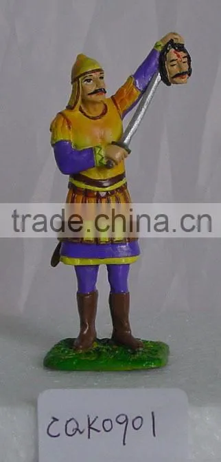 Metal Painting Knight Armor, Colored Soldier Figurines, Painted Warrior