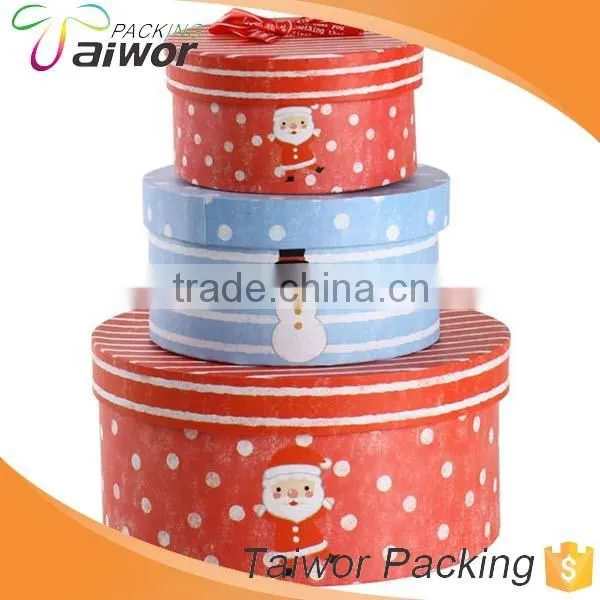 High quality red color recycled round tin box guangzhou