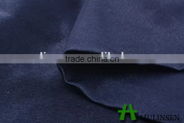 Shaoxing Mulinsen textile highly soft handfeeling 100% polyester dyed satin fabric colour